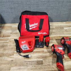 HOUSTON LOCATION - AS - IS Milwaukee FUEL 12-Volt Lithium-Ion Brushless Cordless Hammer Drill and Impact Driver Combo Kit