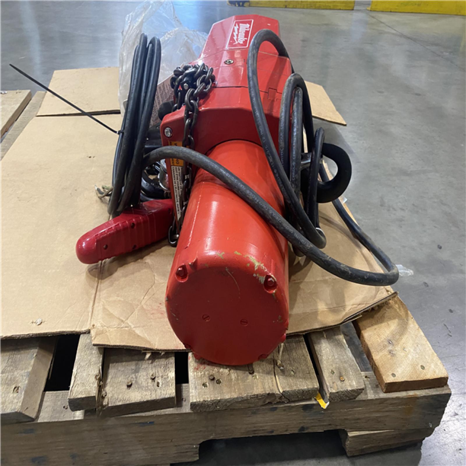 Dallas Location - As-Is Milwaukee 2-Ton 20 ft. Electric Chain Hoist