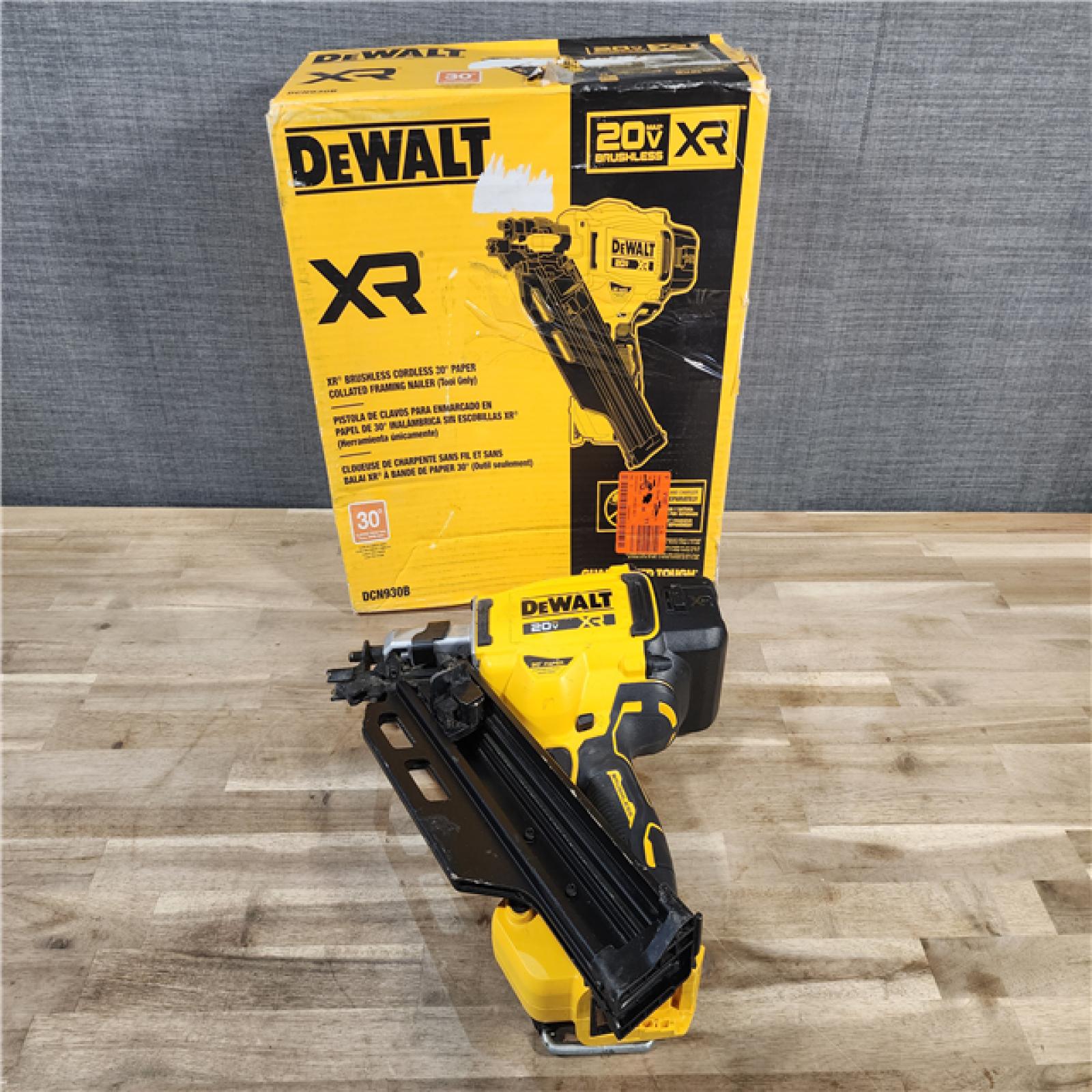 HOUSTON LOCATION - AS-IS DEWALT 20-Volt 30° Cordless Framing Nailer (Tool-Only)