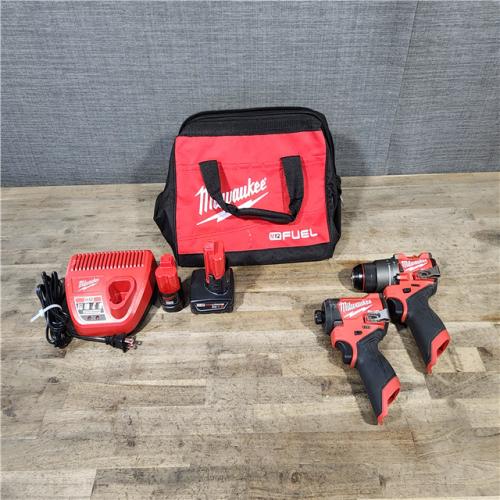 HOUSTON LOCATION - AS-IS Milwaukee 3497-22 12V Brushless Hammer Drill and Impact Driver Combo Kit