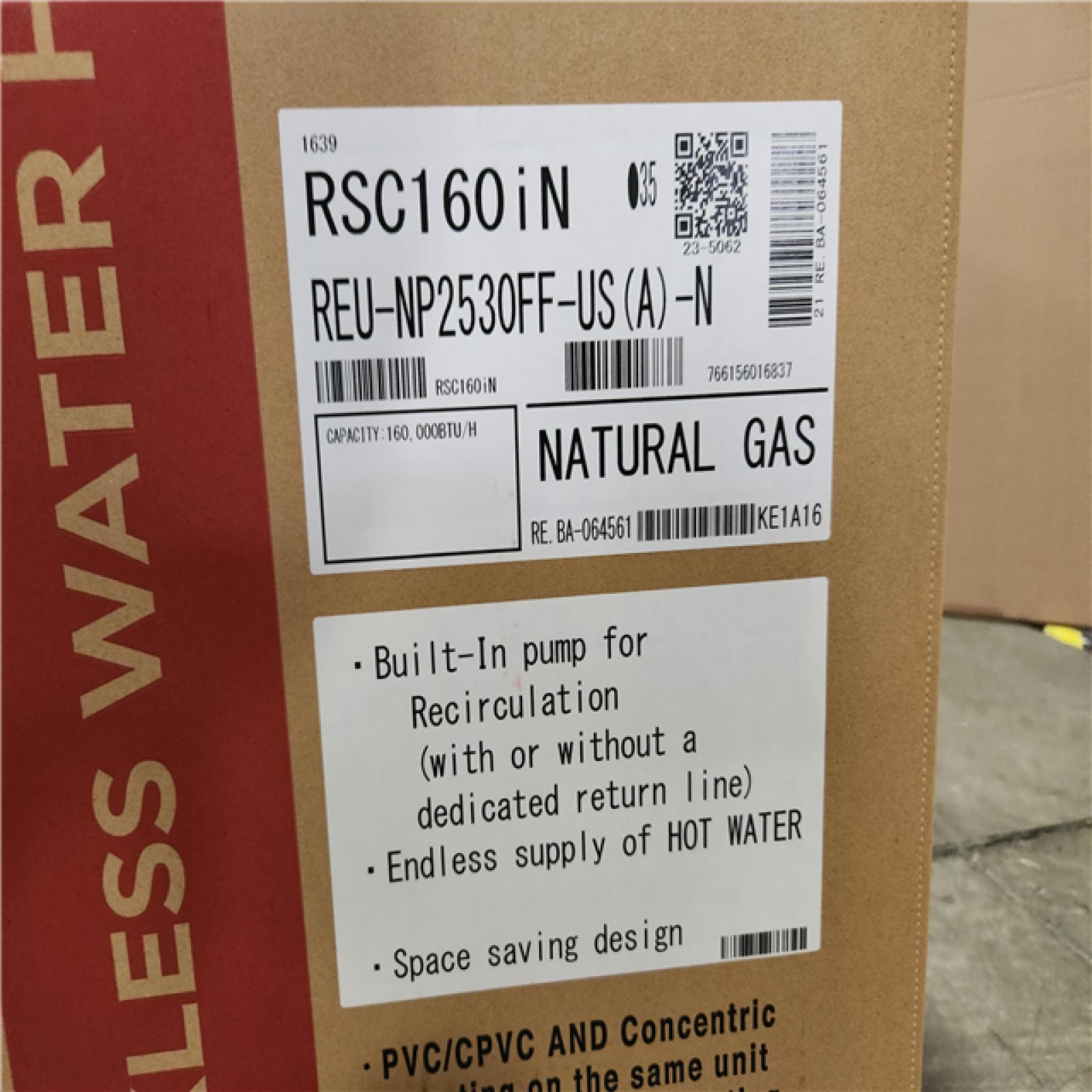 Phoenix NEW Rinnai RSC160iN Super High Efficiency Plus 9 GPM 160,000 BTU Natural Gas Interior Tankless Water Heater