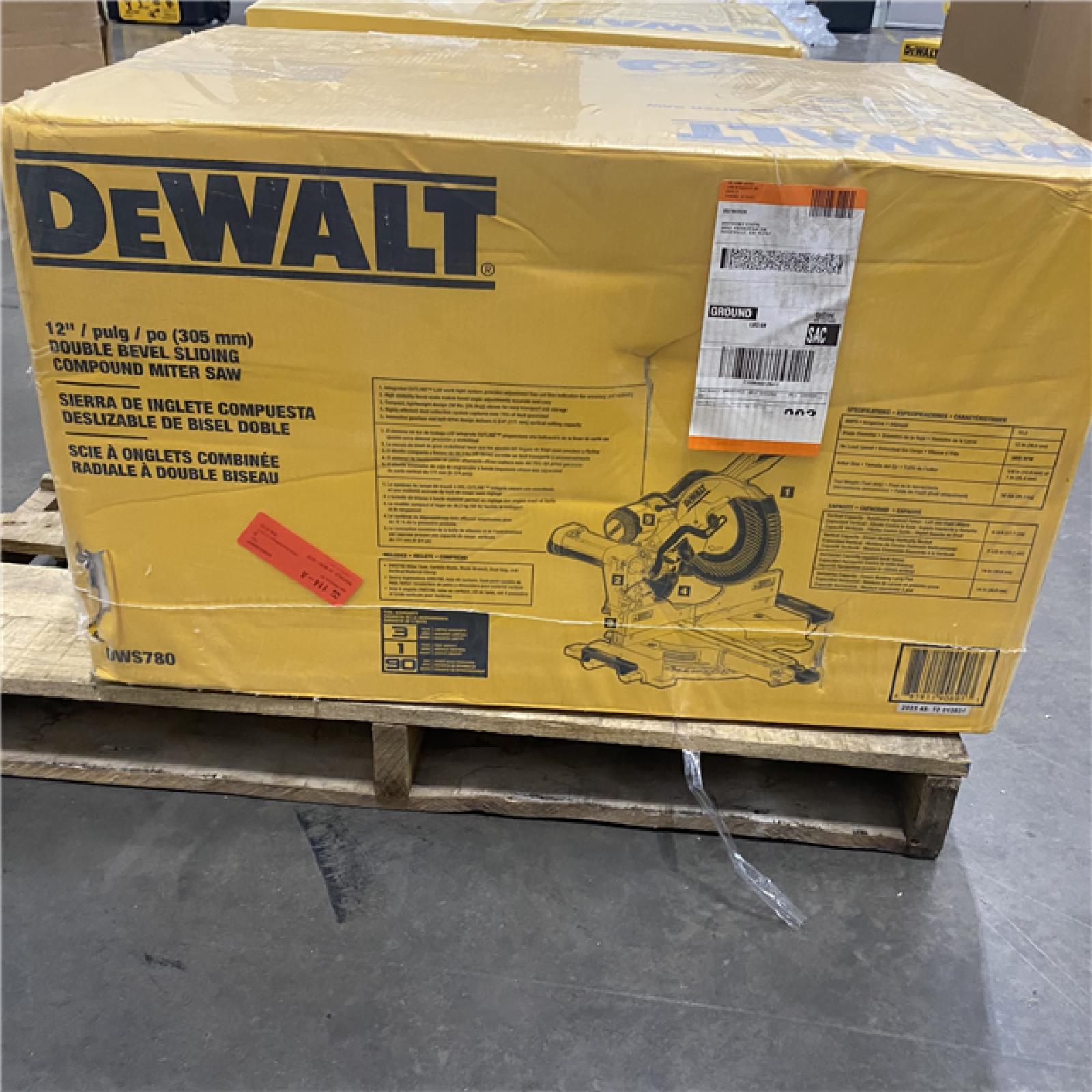 Dallas Location - NEW- DEWALT 15 Amp Corded 12 in. Double Bevel Sliding Compound Miter Saw