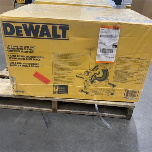 Dallas Location - NEW- DEWALT 15 Amp Corded 12 in. Double Bevel Sliding Compound Miter Saw