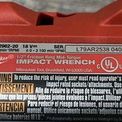 AS-IS Milwaukee FUEL Gen-2 18V Lithium-Ion Brushless Cordless Mid Torque 1/2 in. Impact Wrench w/Friction Ring (Tool-Only)