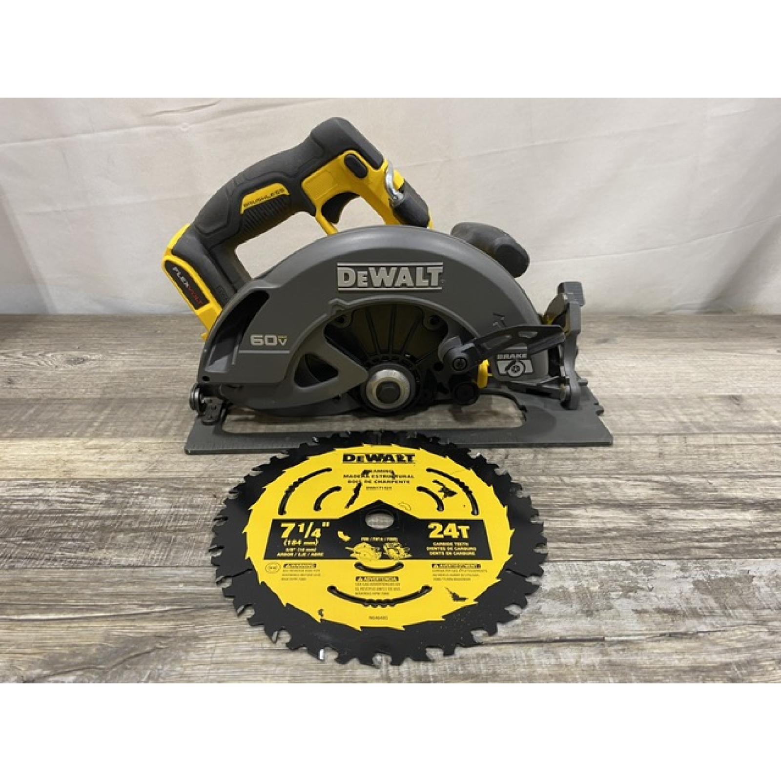 AS-IS DEWALT FLEXVOLT 60V MAX Cordless Brushless 7-1/4 in. Circular Saw with Brake (Tool Only)