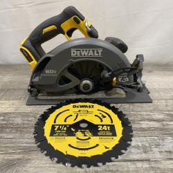 AS-IS DEWALT FLEXVOLT 60V MAX Cordless Brushless 7-1/4 in. Circular Saw with Brake (Tool Only)