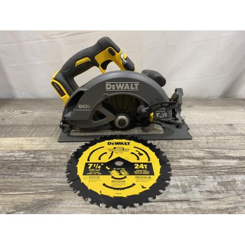 AS-IS DEWALT FLEXVOLT 60V MAX Cordless Brushless 7-1/4 in. Circular Saw with Brake (Tool Only)