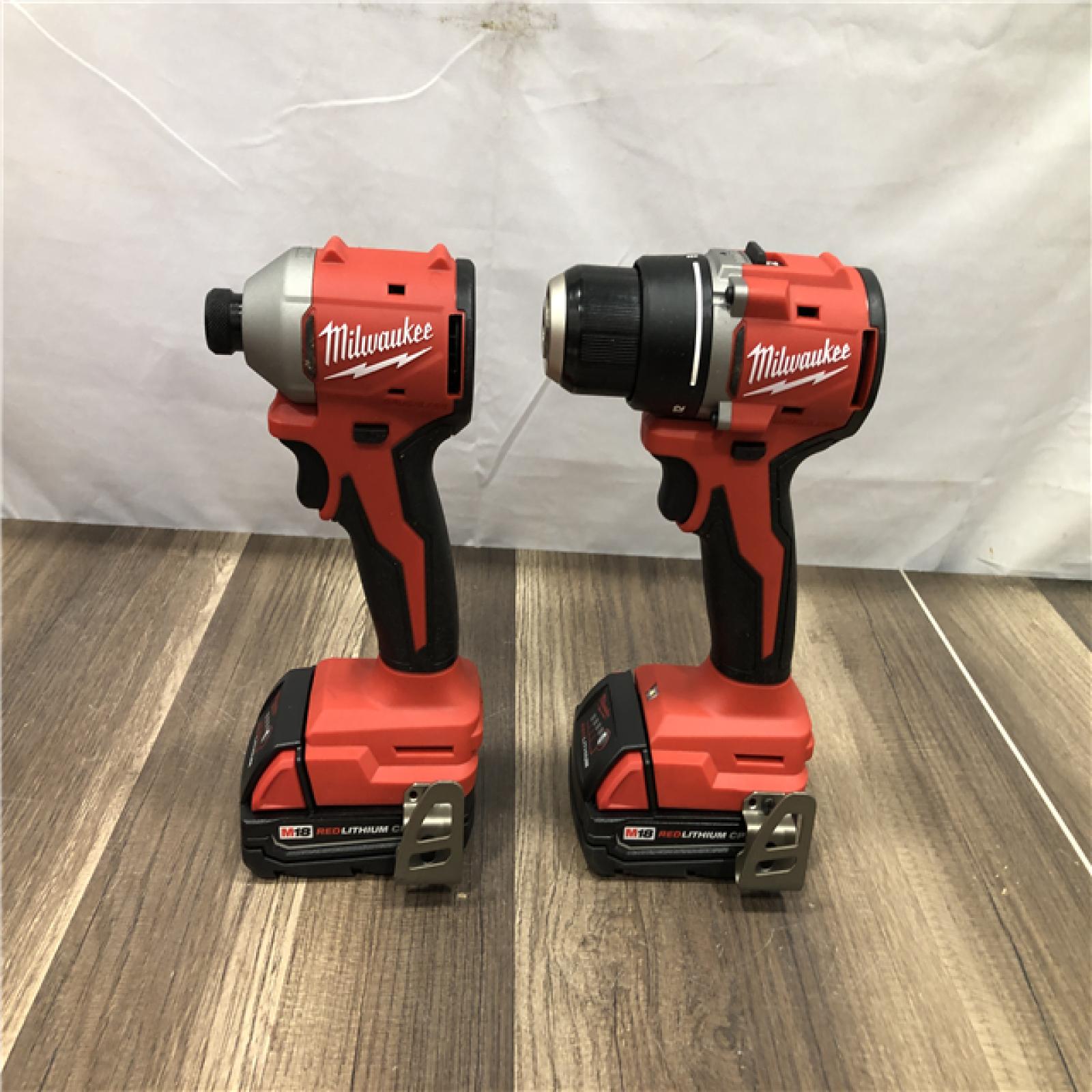 AS-IS Milwaukee 18V Lithium-Ion Brushless Cordless Compact Drill/Impact Combo Kit