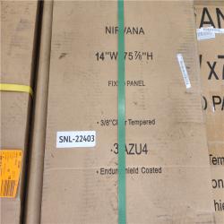 Phoenix NEW AZUPIN VestaXL 76 in.-80 in. W x 76 in. H Sliding Frameless Shower Door in Brushed Nickel with Clear Glass (SEALED)