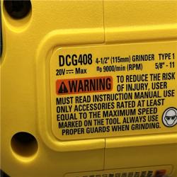 LIKE NEW - DEWALT 20V MAX Cordless Brushless 4-1/2 in. Angle Grinder with Paddle Switch (Tool Only)