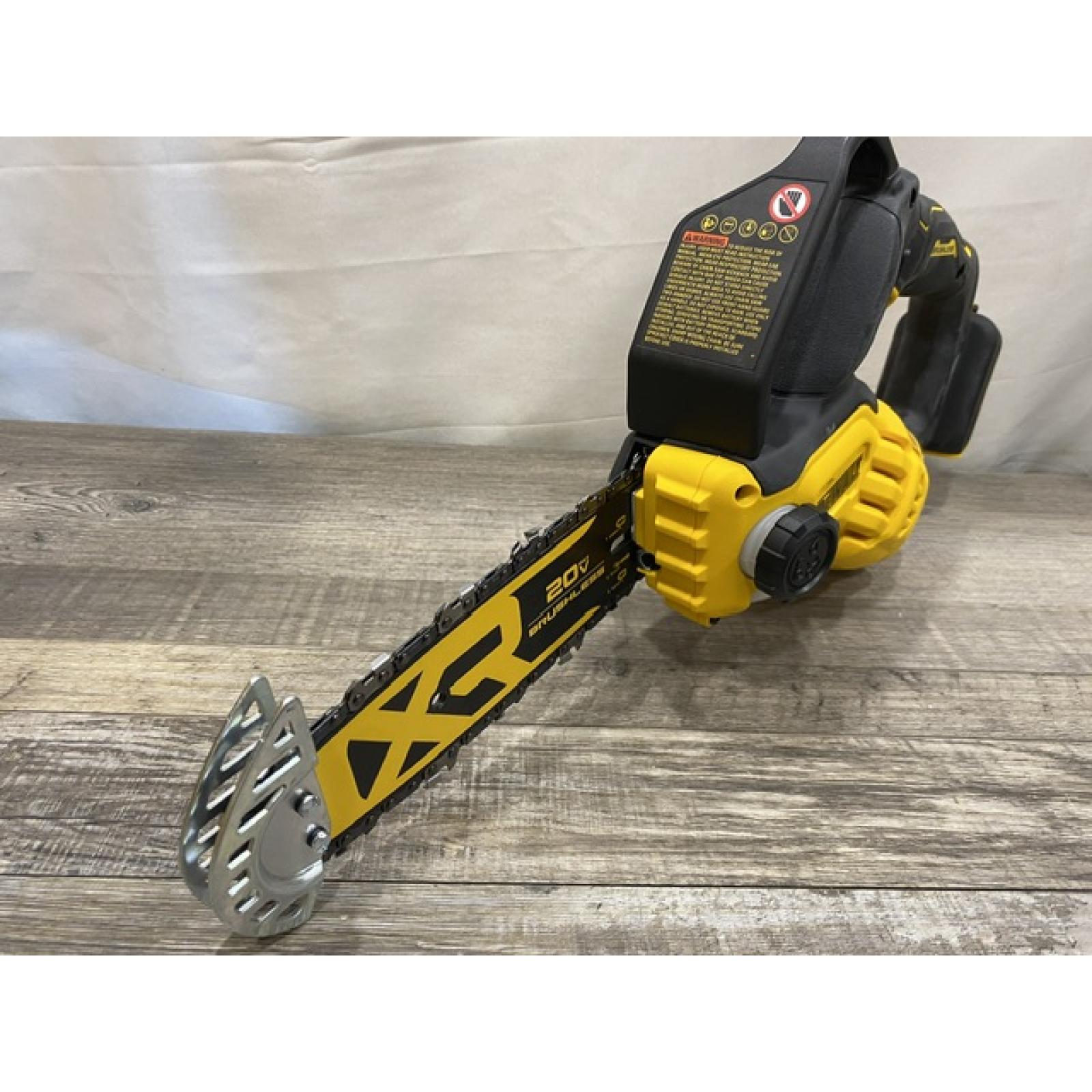 AS-IS DEWALT 20V MAX 8 in. Brushless Cordless Battery Powered Pruning Chainsaw (Tool Only)