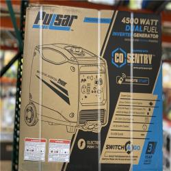 AS-IS - Pulsar 4,500-Watt/3,700-Watt Dual Fuel with Recoil, Remote and Push Button Start Portable Inverter Generator with CO Alert