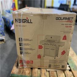 DALLAS LOCATION - Nexgrill Gourmet Pro 6-Burner Stainless Steel Propane Gas Grill with Searing Side Burner and Griddle Max Insert