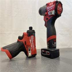 AS IS - Milwaukee 12V Brushless Hammer Drill and Impact Driver Combo Kit