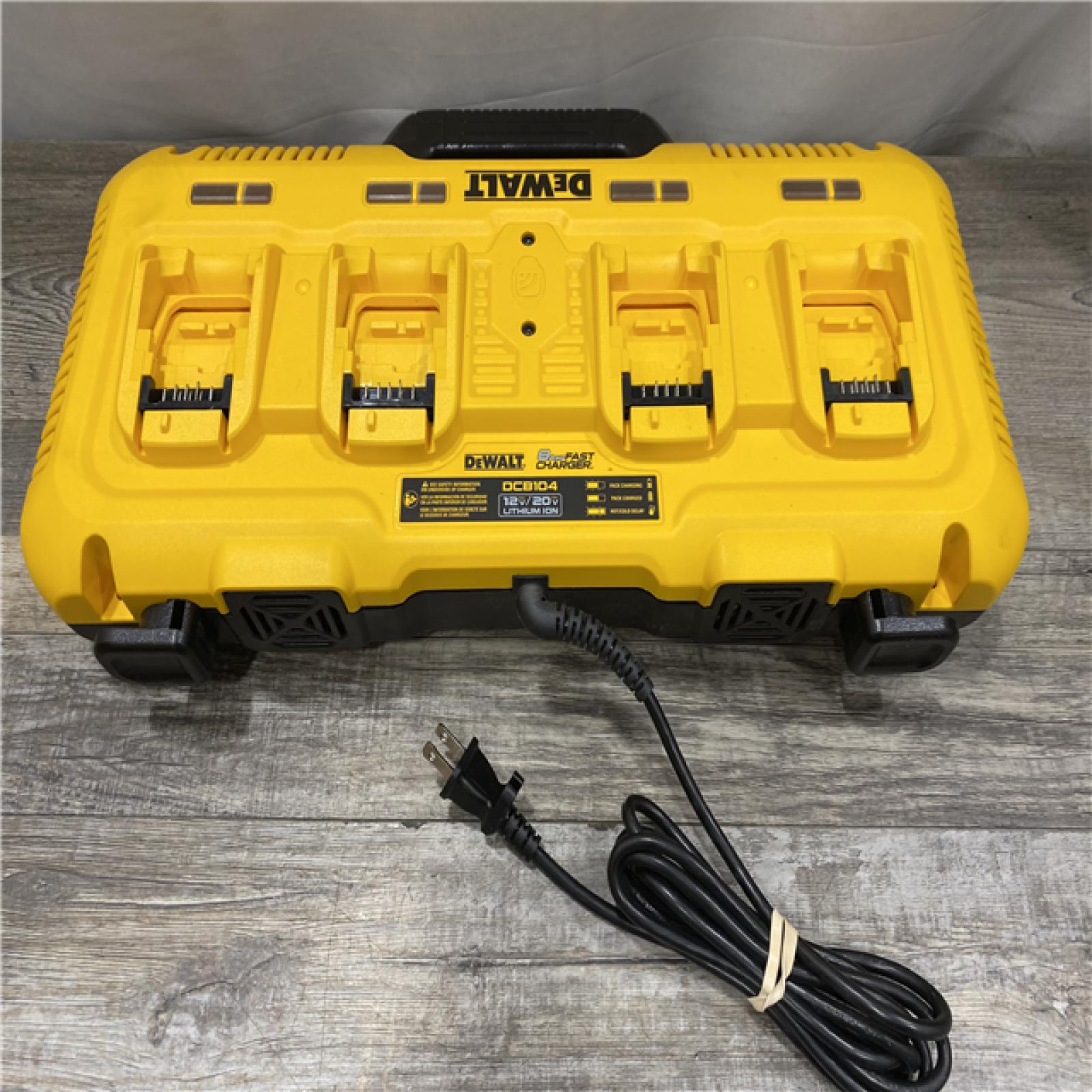 AS-IS DEWALT 20-Volt MAX 4-Port Charger with 20-Volt MAX Lithium-Ion 5.0 Ah and 2.0 Ah Batteries