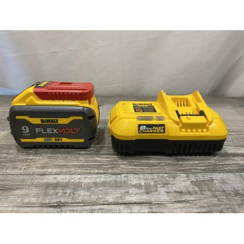 AS-IS DEWALT 20V/60V MAX FLEXVOLT Lithium-Ion 9.0Ah Battery and Charger Starter Kit