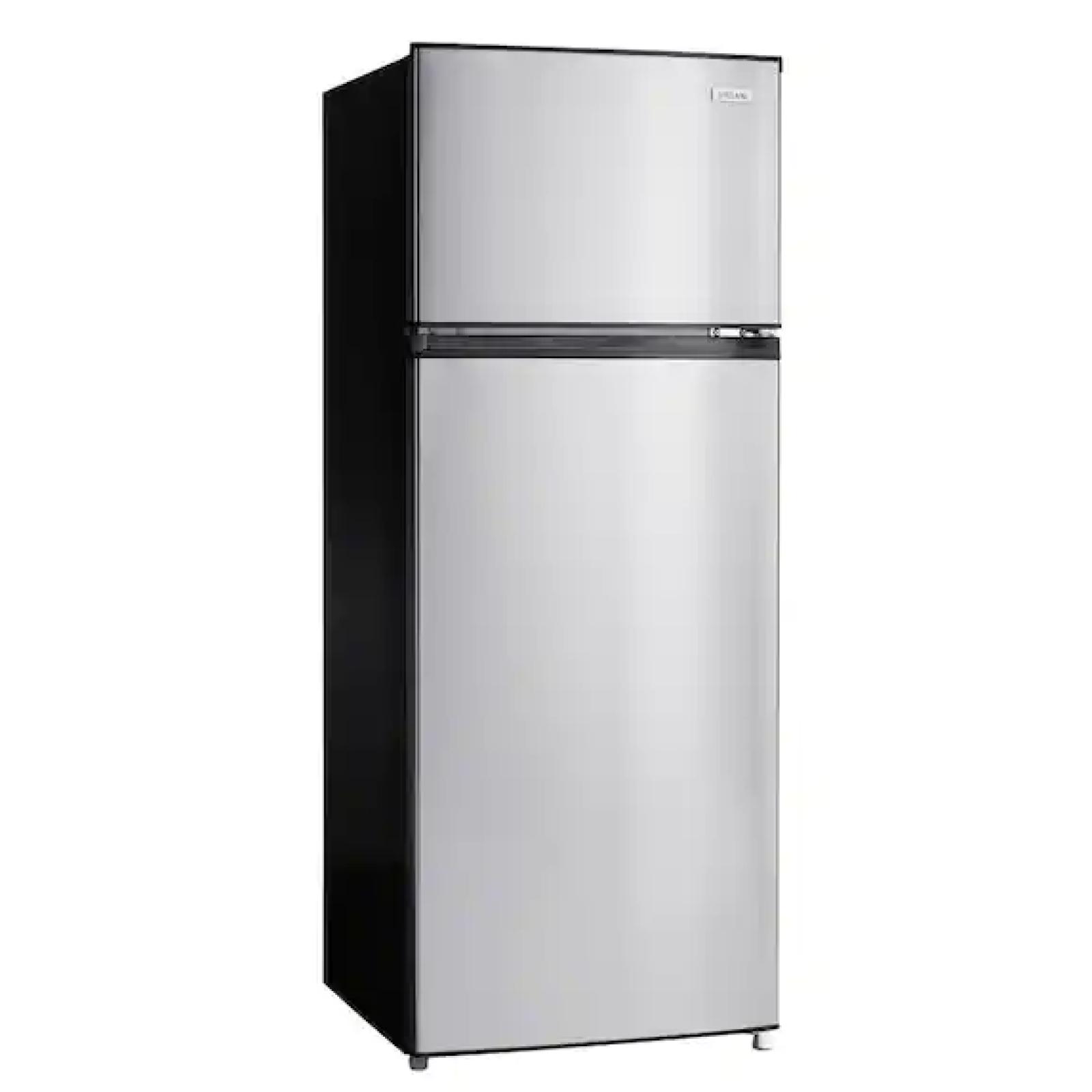 DALLAS LOCATION -  Vissani 7.1 cu. ft. Top Freezer Refrigerator in Stainless Steel Look  - PALLET ( 2  UNITS )