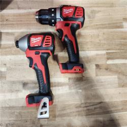 HOUSTON LOCATION - AS-IS Milwaukee 18V Lithium-Ion Cordless Drill Driver/Impact Driver Combo Kit