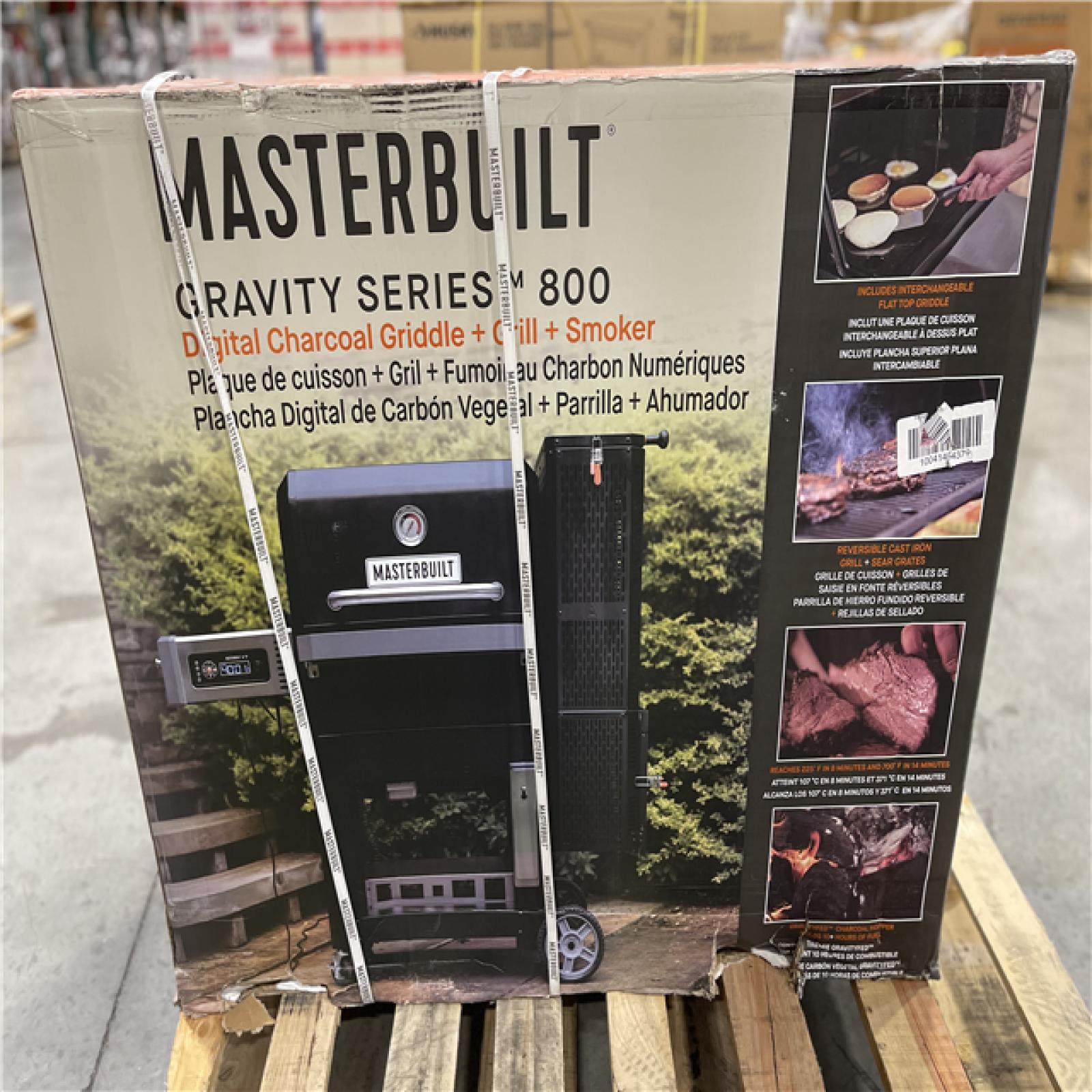 DALLAS LOCATION - Masterbuilt Gravity Series 800 Digital WiFi Charcoal Grill  Griddle and Smoker in Black
