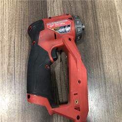 AS-IS Milwaukee FUEL 12V Lithium-Ion Brushless Cordless 4-in-1 Installation 3/8 in. Drill Driver with 4 Tool Head (Tool-Only)
