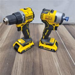 AS-IS DEWALT ATOMIC 20-Volt MAX Lithium-Ion Cordless Combo Kit (2-Tool) with (2) 2.0Ah Batteries, Charger and Bag