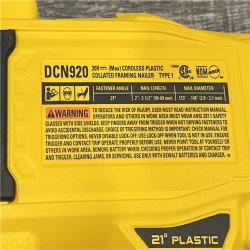AS-IS DEWALT 20-Volt 21° Cordless Framing Nailer (Tool-Only)