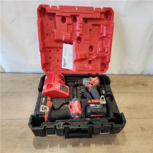AS-IS- Milwaukee FUEL 18V Lithium-Ion Brushless Cordless Hammer Drill and Impact Driver Combo Kit
