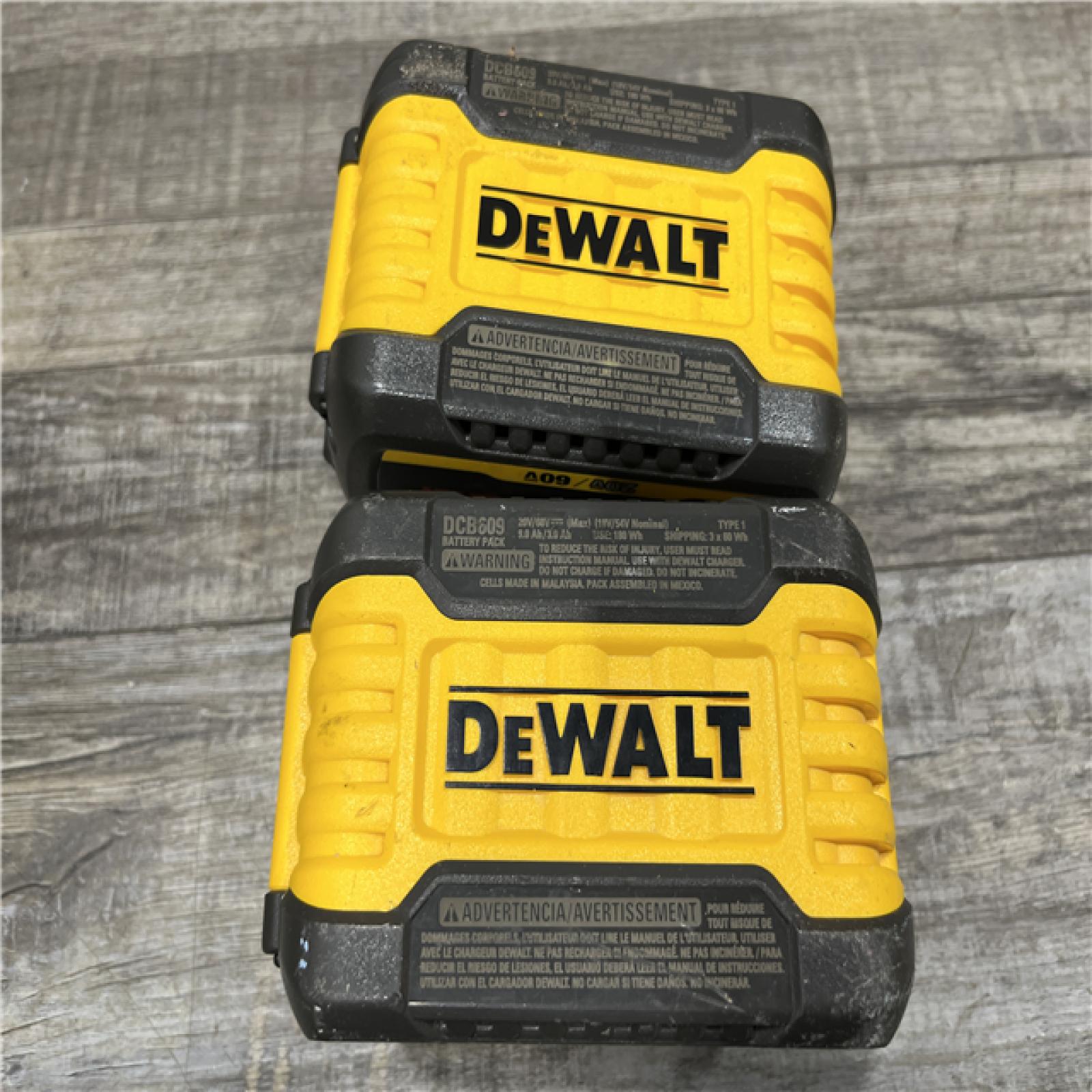 AS-IS DEWALT FLEXVOLT 20V/60V MAX Lithium-Ion 9.0Ah Battery Pack (2 Pack)