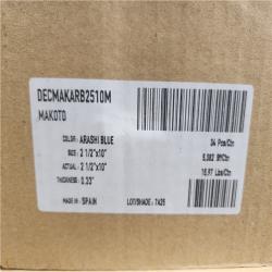 Phoenix NEW Bedrosians Makoto 2.5 in. x 10 in. Matte Arashi Blue Ceramic Wall Subway Tile (290 sq. ft./54 Case)