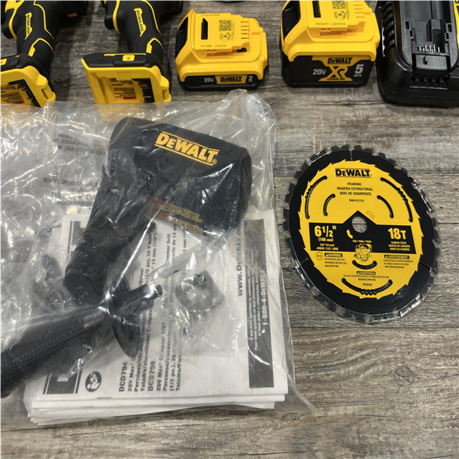 AS-IS DEWALT 20-Volt MAX ToughSystem Lithium-Ion 6-Tool Cordless Combo Kit