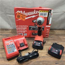 AS-IS Milwaukee M18 Compact Brushless 1/4  Hex Impact Driver Kit