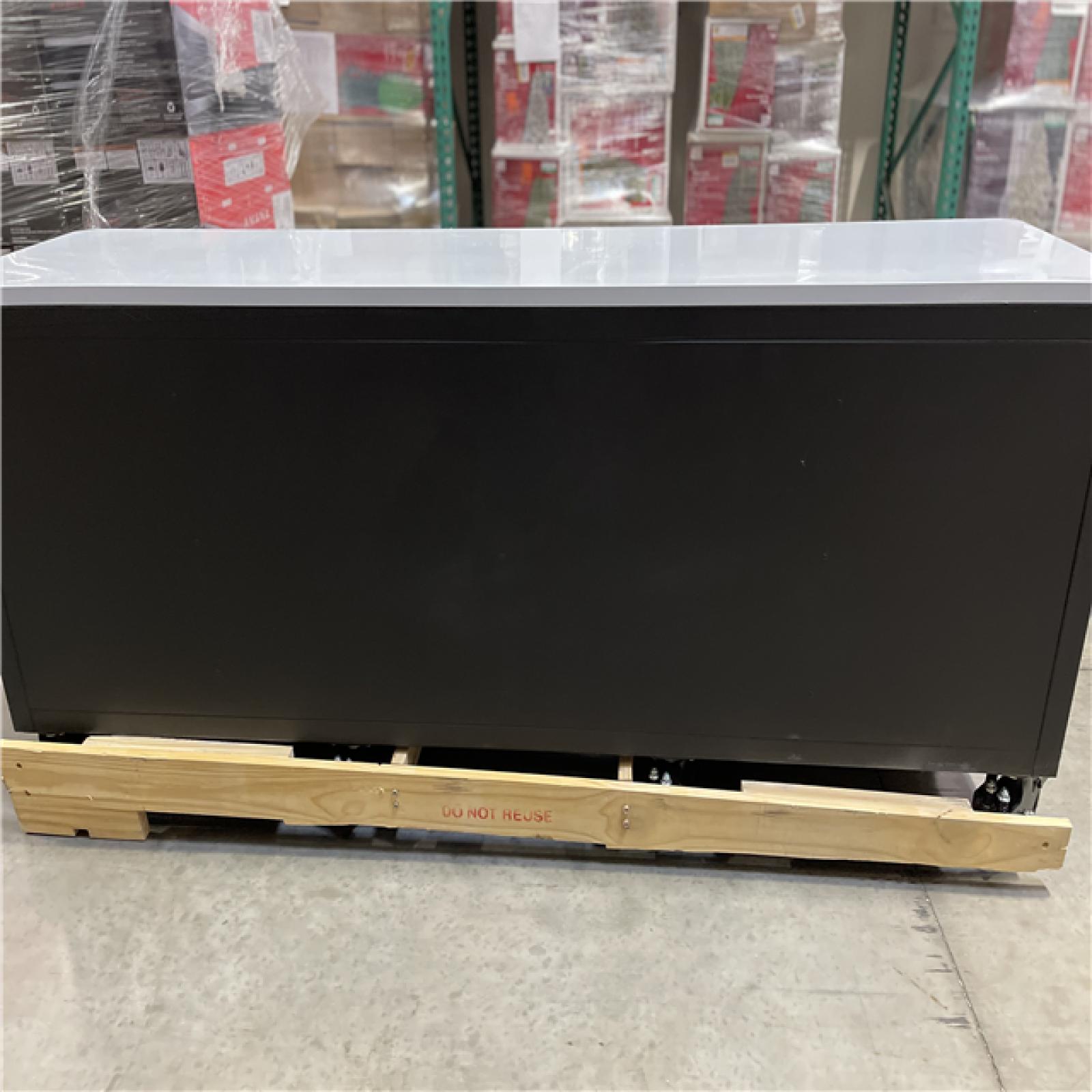 DALLAS LOCATION- Husky Tool Storage Heavy Duty 96 in. W x 24 in. D Matte Black Mobile Workbench Cabinet with Stainless Steel Top