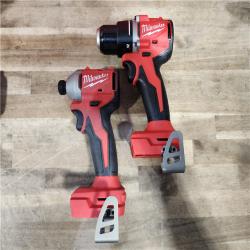 HOUSTON LOCATION - AS-IS Milwaukee M18 18V Lithium-Ion Brushless Cordless Compact Drill/Impact Combo Kit (2-Tool) W/(2) 2.0 Ah Batteries  Charger & Bag