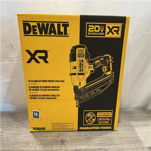 NEW - DEWALT 20V MAX XR Lithium-Ion Electric Cordless 16-Gauge Angled Finishing Nailer (Tool Only)