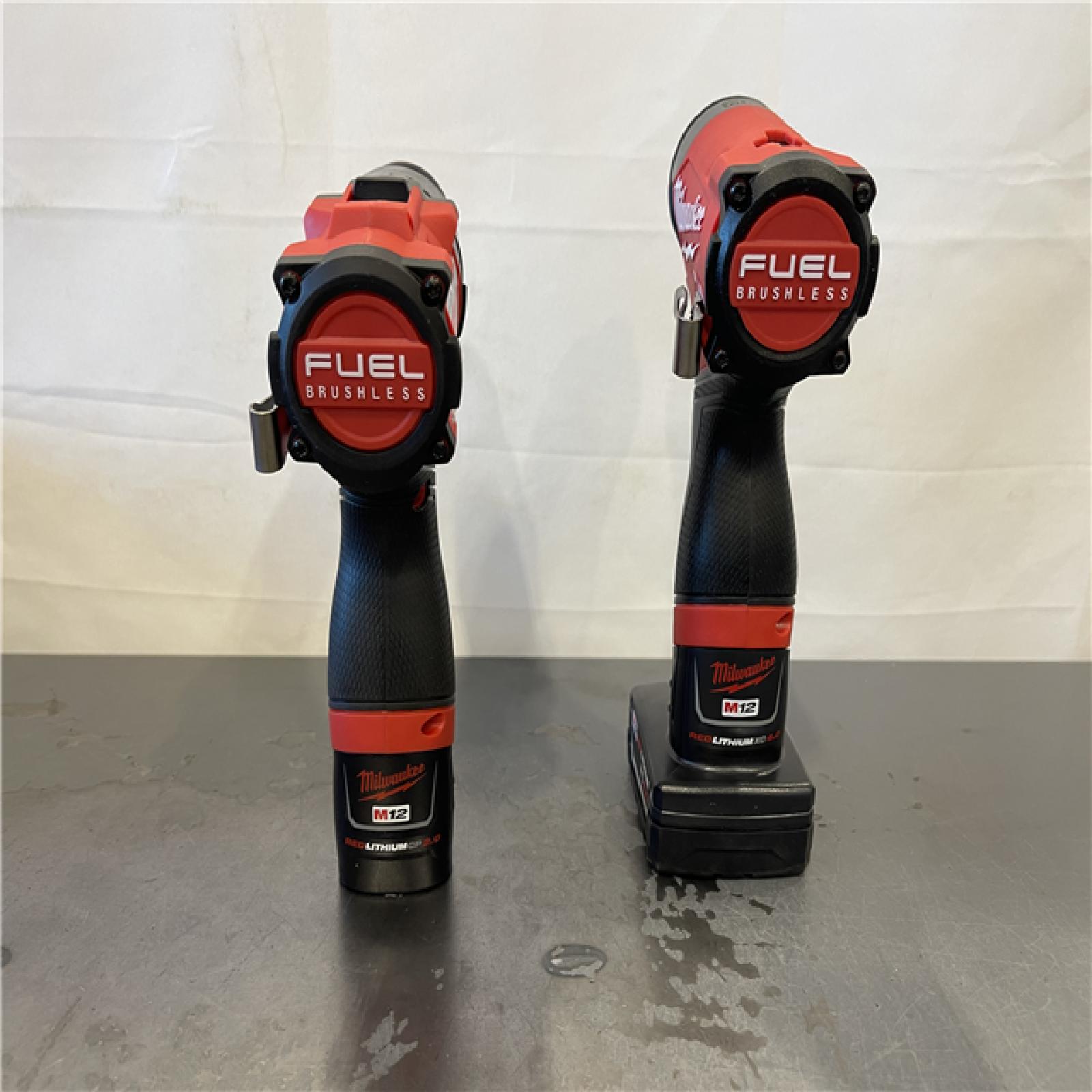 AS-IS- Milwaukee 12V Brushless Hammer Drill and Impact Driver Combo Kit