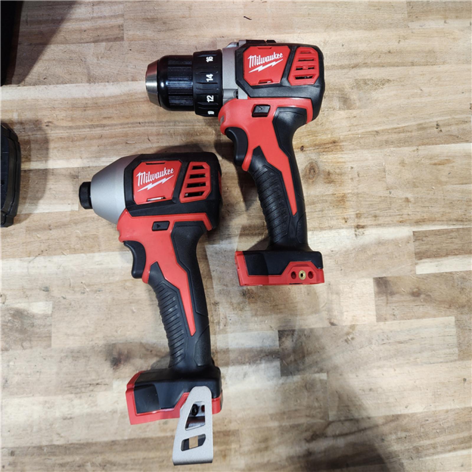 HOUSTON LOCATION - AS-IS Milwaukee M18 18V Lithium-Ion Cordless Drill Driver/Impact Driver Combo Kit