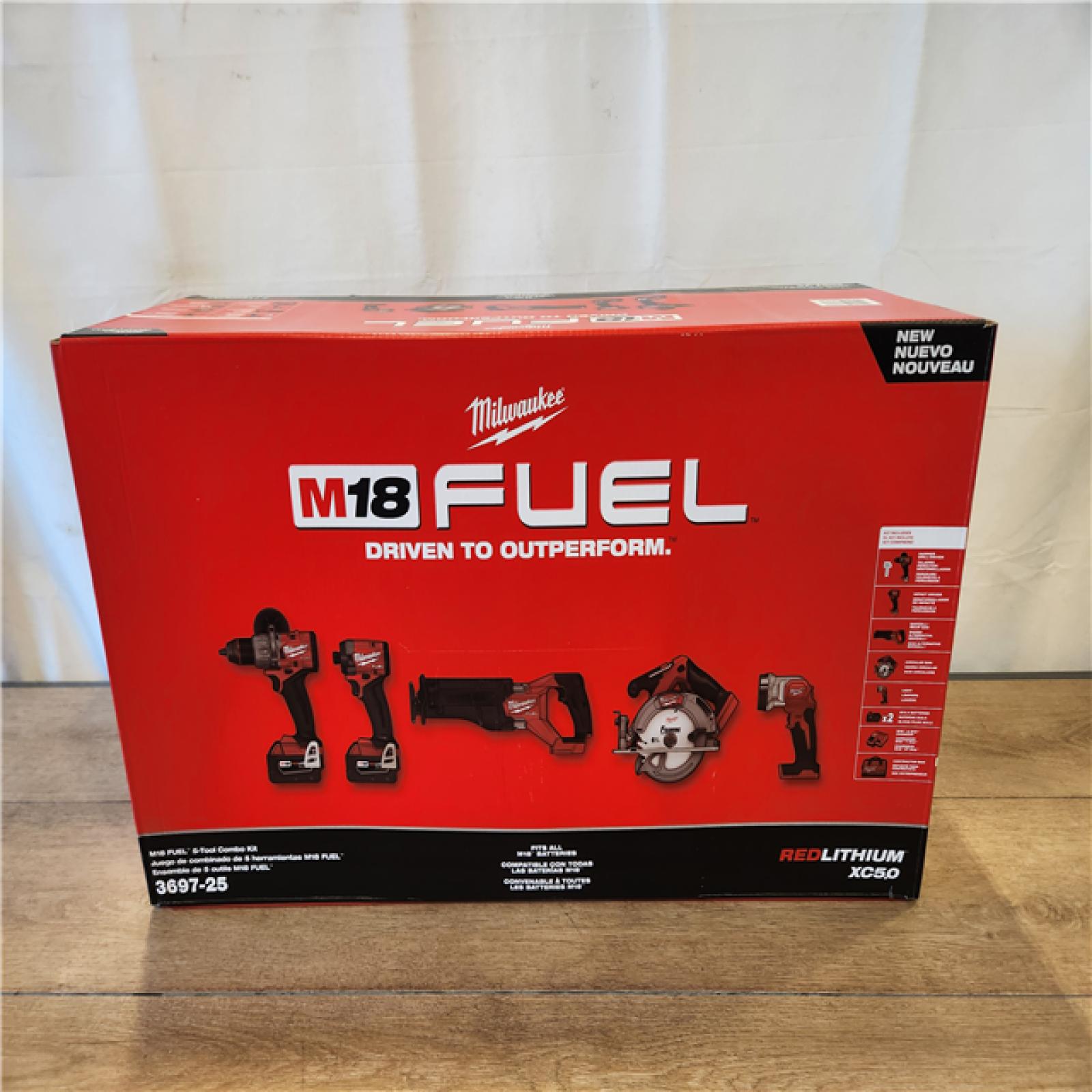 AS-IS- Milwaukee FUEL 18V Lithium-Ion Brushless Cordless (5-Tool) Combo Kit