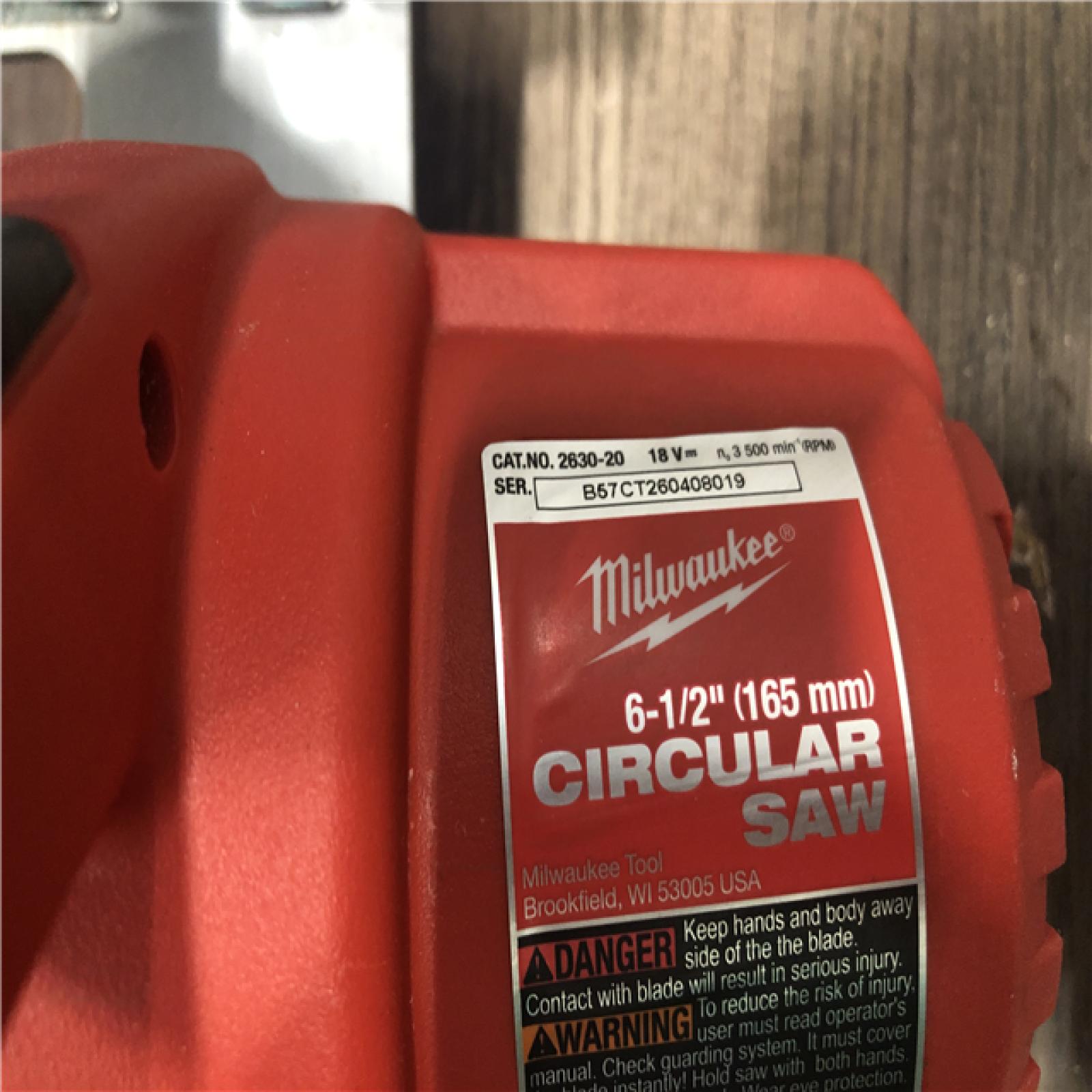 AS-IS Milwaukee M18 18V Lithium-Ion Cordless 6-1/2 in. Circular Saw (Tool-Only)