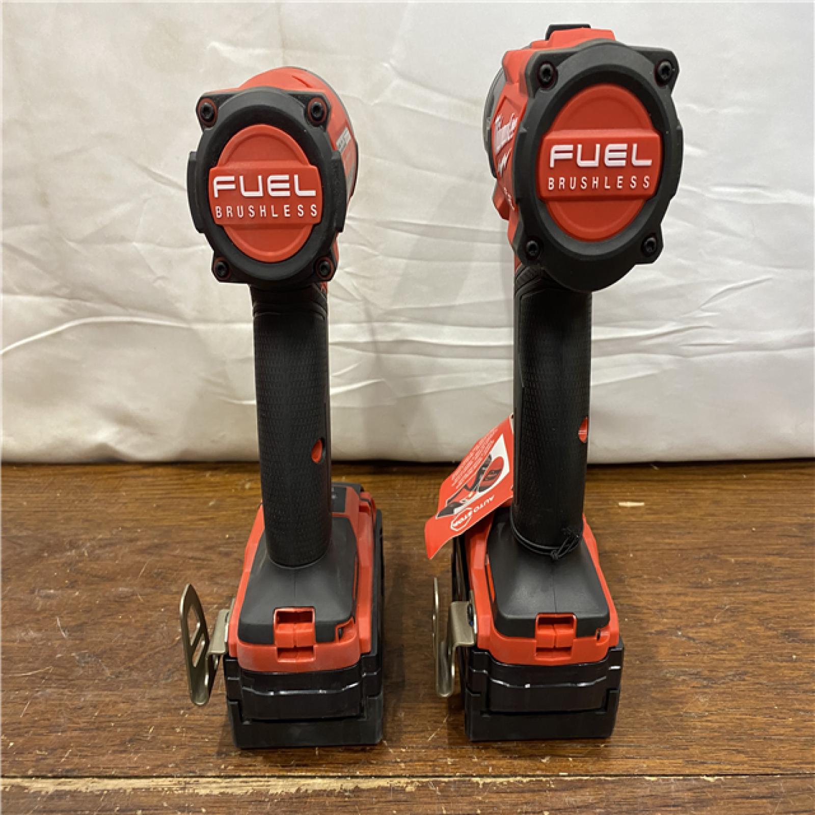 AS-IS MILWAUKEE M18 FUEL 18V Lithium-Ion Brushless Cordless Hammer Drill and Impact Driver Combo Kit (2-Tool) with 2 Batteries