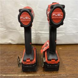 AS-IS MILWAUKEE M18 FUEL 18V Lithium-Ion Brushless Cordless Hammer Drill and Impact Driver Combo Kit (2-Tool) with 2 Batteries