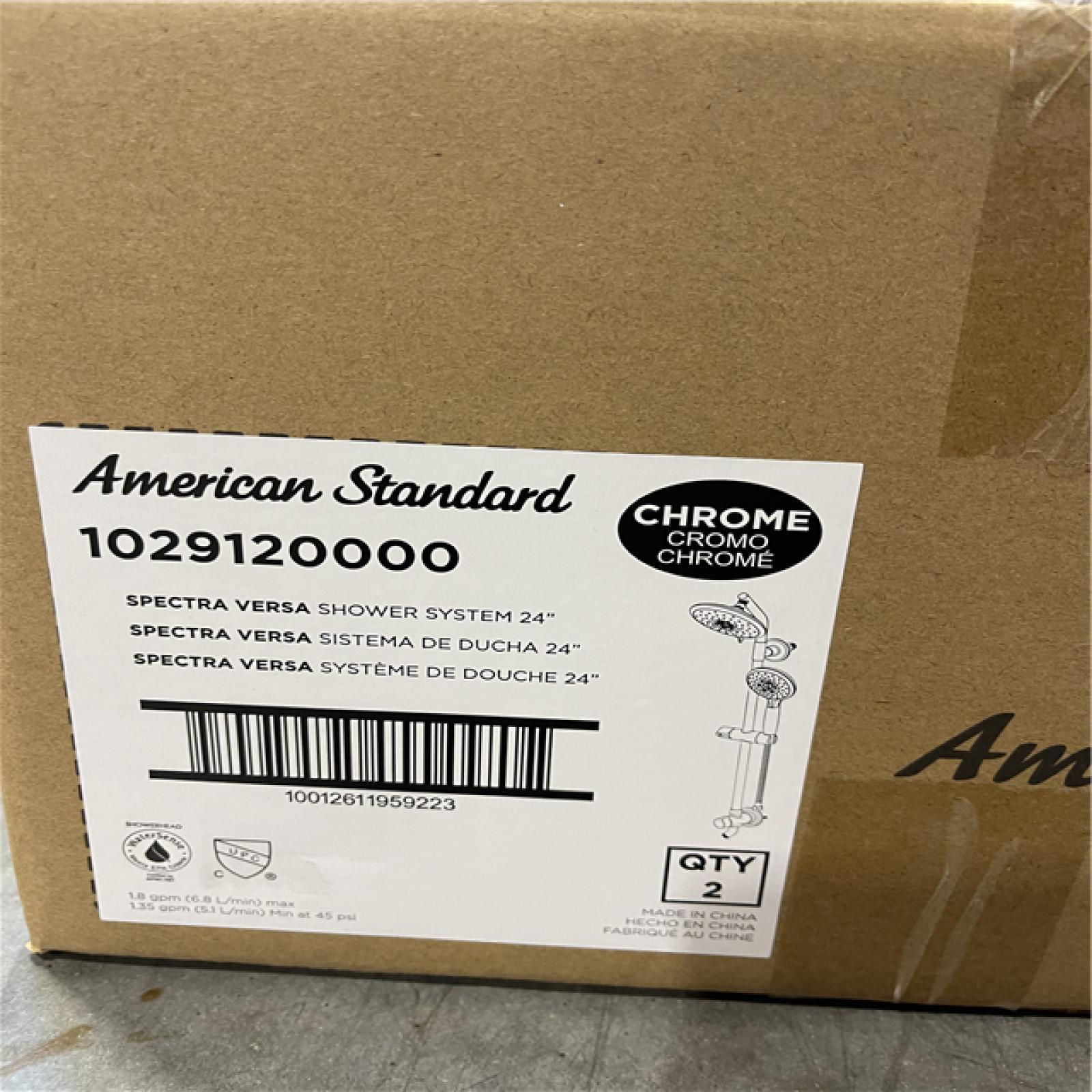 DALLAS LOCATION - NEW! American Standard Spectra Versa 4-Spray Round 24 in. Shower System Kit with Hand Shower 1.8 GPM in Polished Chrome (Lot of 2)