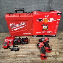 HOUSTON LOCATION - AS-IS Milwaukee FUEL 18V Lithium-Ion Brushless Cordless Hammer Drill and Impact Driver Combo Kit