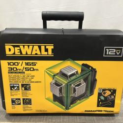 NEW - DEWALT 12V MAX Lithium-Ion 100 ft. Green Self-Leveling 3-Beam 360 Degree Laser Level Kit