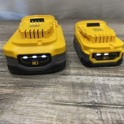 AS-IS DEWALT 20V MAX XR POWERSTACK Lithium-Ion Battery Starter Kit with 5.0Ah and 1.7Ah Batteries and Charger