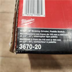 NEW- Milwaukee FUEL 18-Volt Lithium-Ion Brushless Cordless 4-1/2 in./6 in. Braking Grinder with Paddle Switch (Tool-Only)