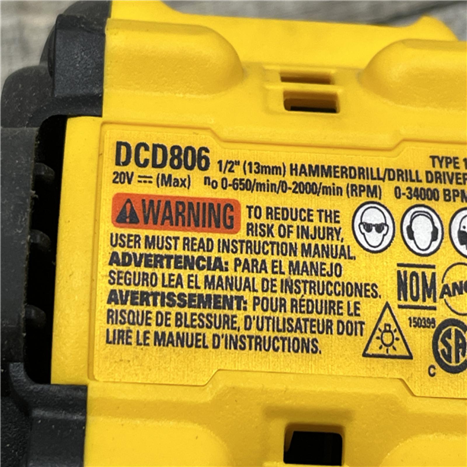 AS-IS DEWALT 20V XR Brushless Cordless 1/2 in. Hammer Drill (Tool-Only)