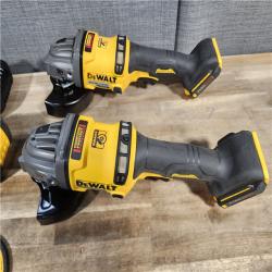 HOUSTON LOCATION - AS-IS (2) DeWalt Flexvolt 60V Max Cordless Grinder  4.5 in; 6 in  Kit  W/ (2) 9.0AH BATTERY & CHARGER