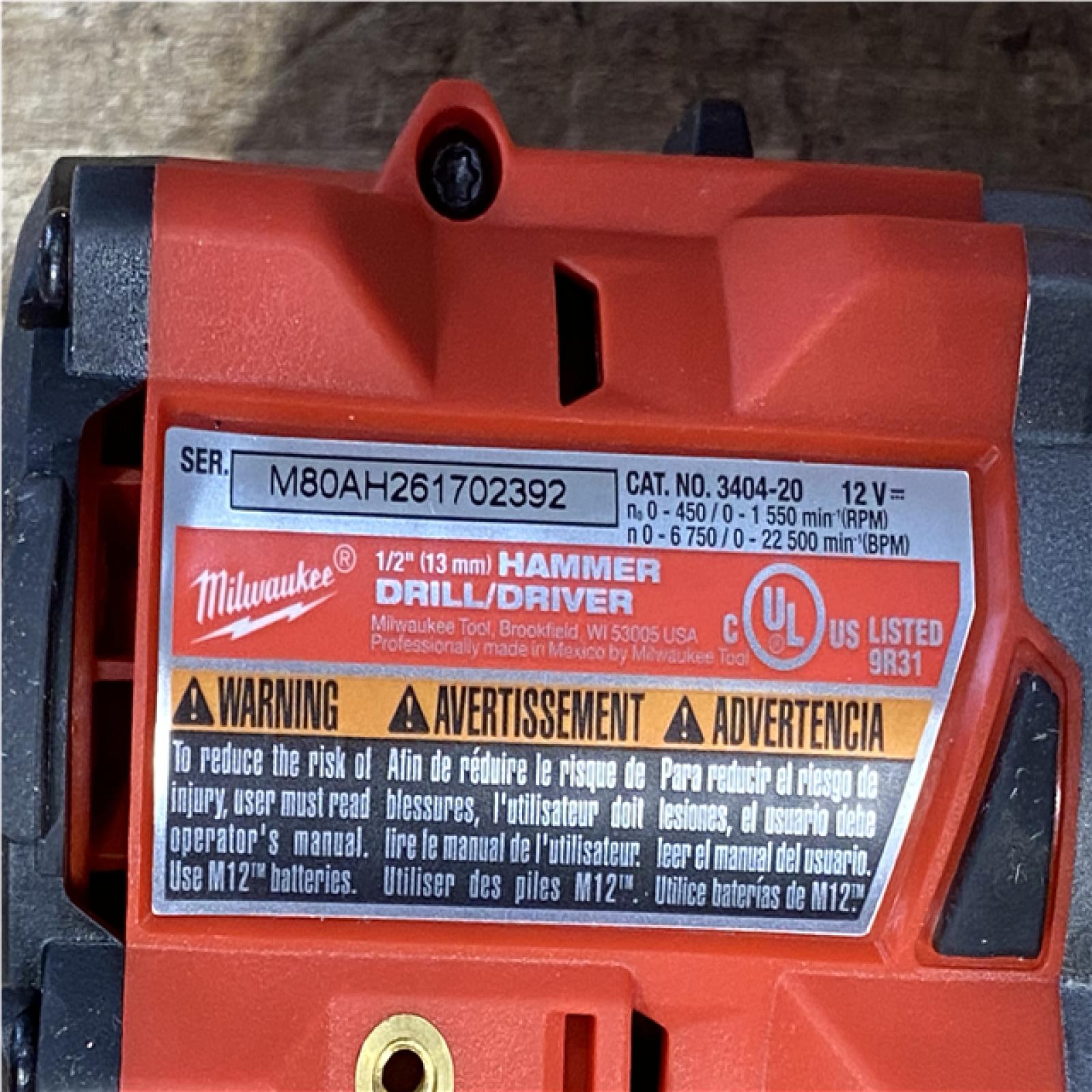Houston Location AS-IS Milwaukee FUEL Hammer Drill Driver and Battery