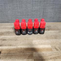 HOUSTON LOCATION - AS-IS MILWAUKEE BATTERY PACK QTY - 15