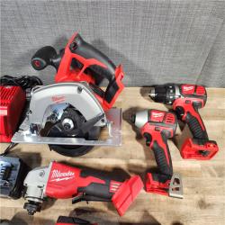 HOUSTON LOCATION - AS-IS Milwaukee M18 18-Volt Lithium-Ion Cordless Combo Kit 7-Tool with 2-Batteries, Charger and Tool Bag